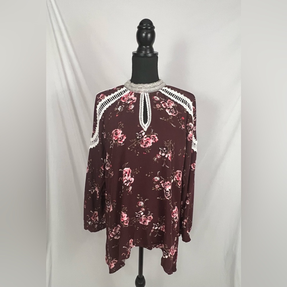Purple Floral Blouse